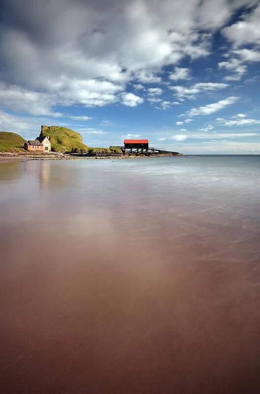 Dunaverty Rock Art Print featuring the photograph Kintyre Beach by Grant Glendinning