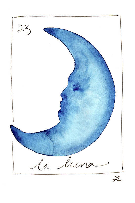 Art Art Print featuring the painting La Luna by Anna Elkins