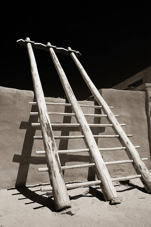 Ladder Art Print featuring the photograph Ladder to the sky by Gary Cloud