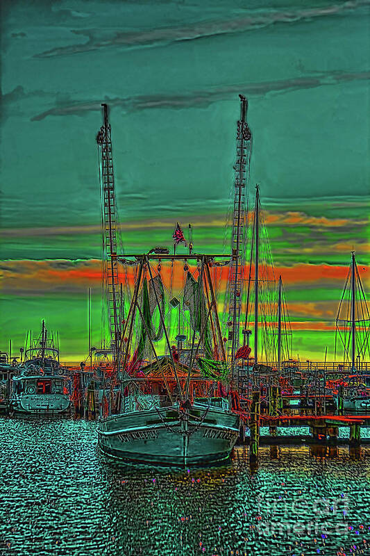 Boat Art Print featuring the photograph Lady Kimberly by Steven Parker