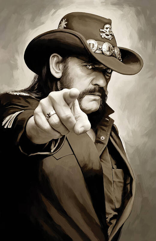 Lemmy Kilmister Art Print featuring the painting Lemmy Kilmister Motorhead Artwork 1 by Sheraz A