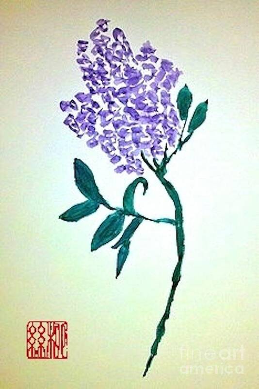 Lilac Art Print featuring the painting Lilac by Margaret Welsh Willowsilk