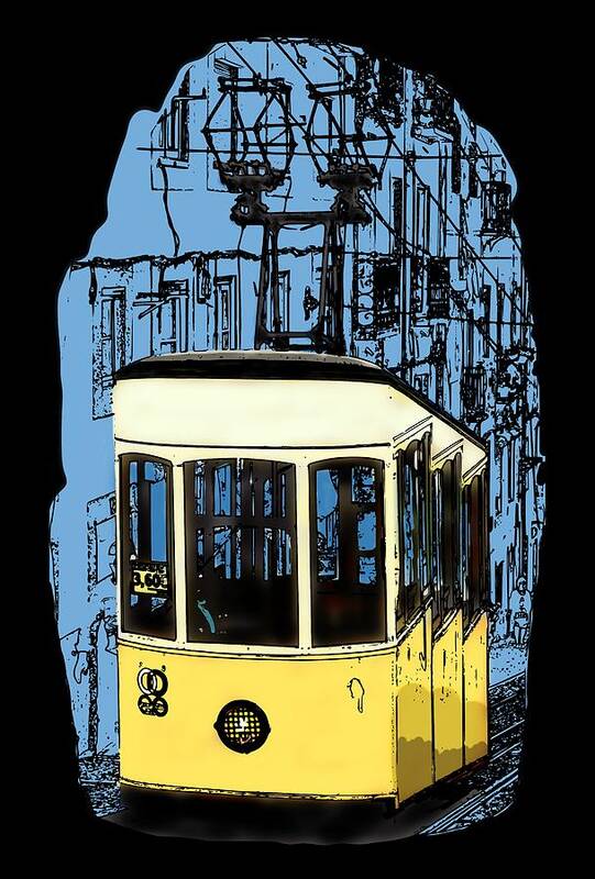 Lisbon Art Print featuring the digital art Lisbon by Piotr Dulski