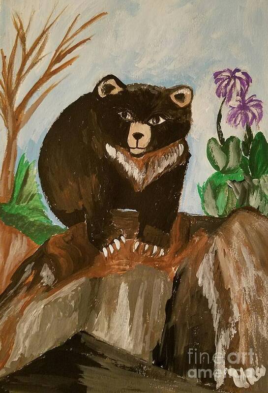 Little Black Bear Art Print featuring the photograph Little Black Bear by Maria Urso