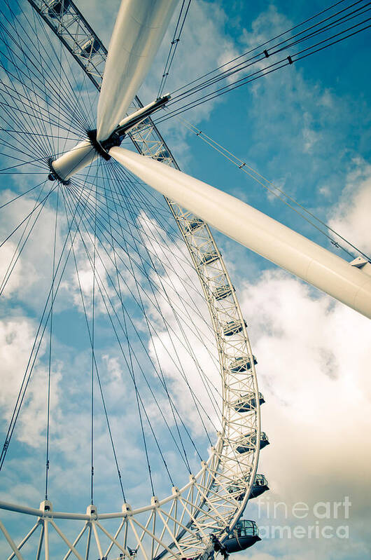 London Eye Art Print featuring the photograph London Eye Ferris Wheel by Andy Smy