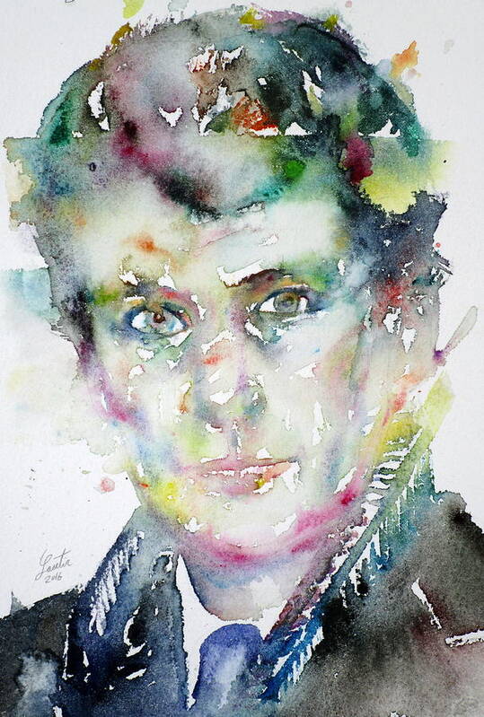 Freud Art Print featuring the painting LUCIAN FREUD - watercolor portrait.3 by Fabrizio Cassetta