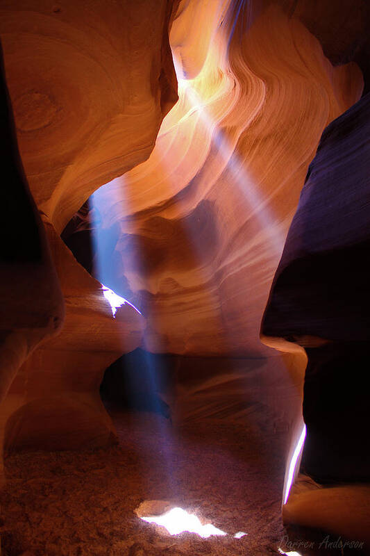Antelope Canyon Art Print featuring the photograph Luminosity by Darren Anderson