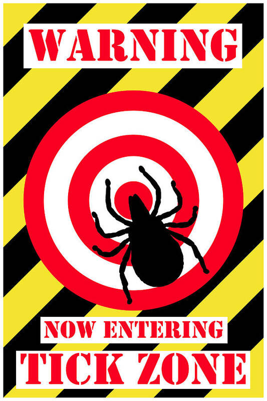 Richard Reeve Art Print featuring the digital art Lyme Disease - Tick Zone by Richard Reeve