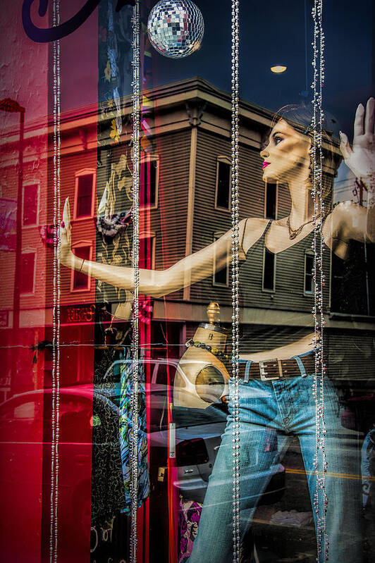 Art Art Print featuring the photograph Mannequin in storefront window display with no escape by Randall Nyhof