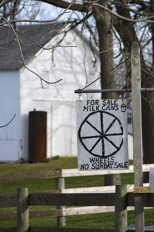 Amish Art Print featuring the photograph Milk Cans and Buggy Wheels by Tana Reiff