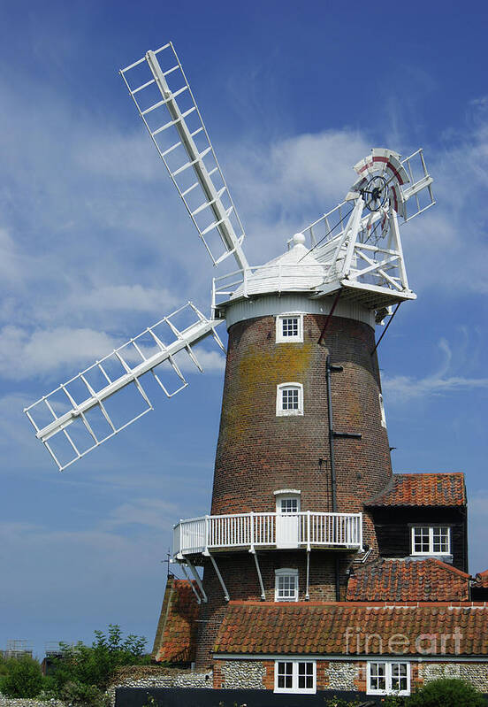 Windmills Art Print featuring the photograph Mill at Cley-next-the Sea by David Bird