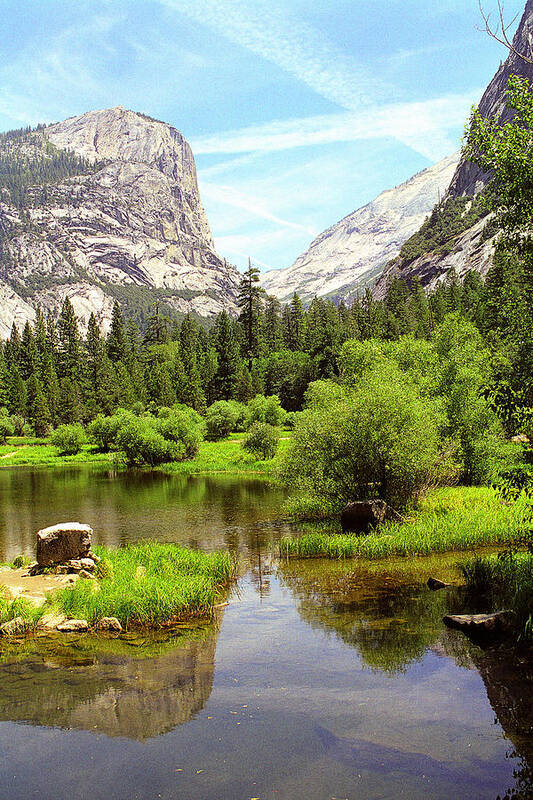 Yosemite National Park Art Print featuring the photograph Mirror Lake Yosemite by Alan Lenk