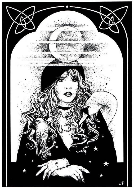 Stevie Art Print featuring the drawing Mistress of my Faith by Johanna Pieterman