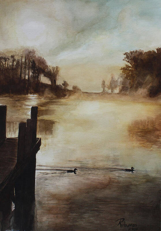Landscape Art Print featuring the painting Morning Has Broken by Rachel Bochnia