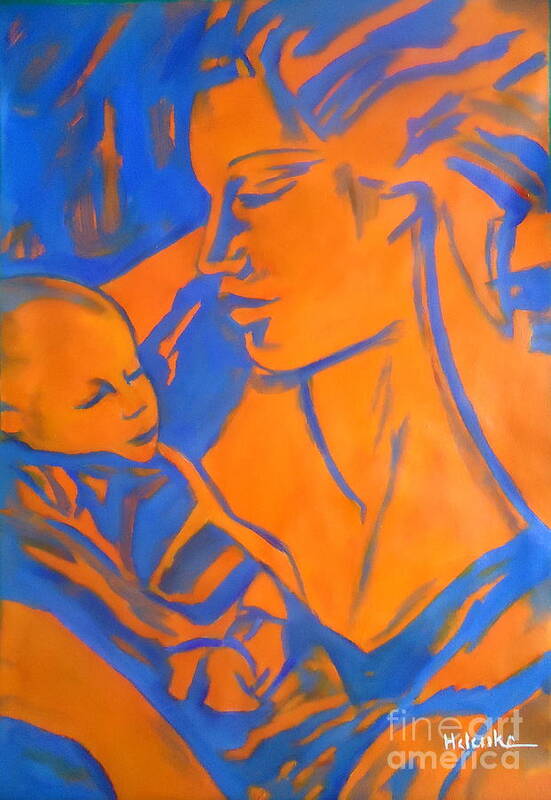 Art Art Print featuring the painting Motherhood II by Helena Wierzbicki