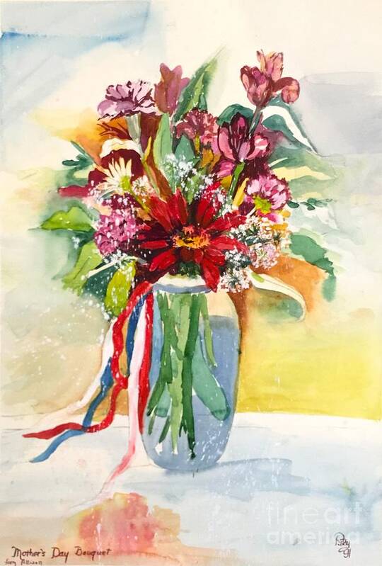 Vase Of Flowers Art Print featuring the painting Mothers Day by Patsy Walton