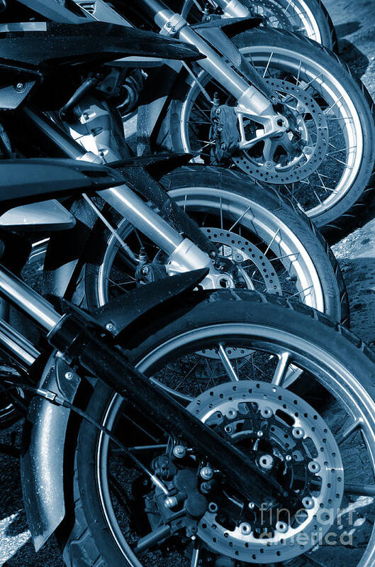 Vertical Art Print featuring the photograph Motorbike Wheels by Carlos Caetano