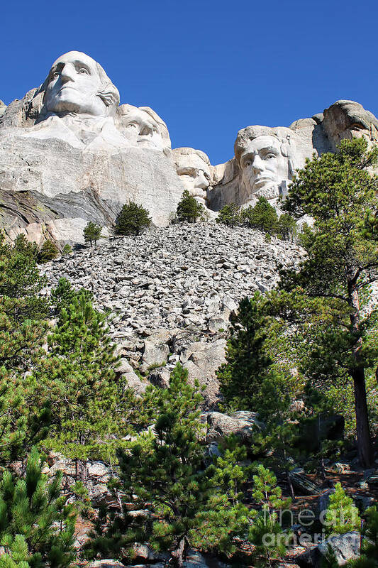 Mountain Art Print featuring the photograph Mount Rushmore II by Teresa Zieba