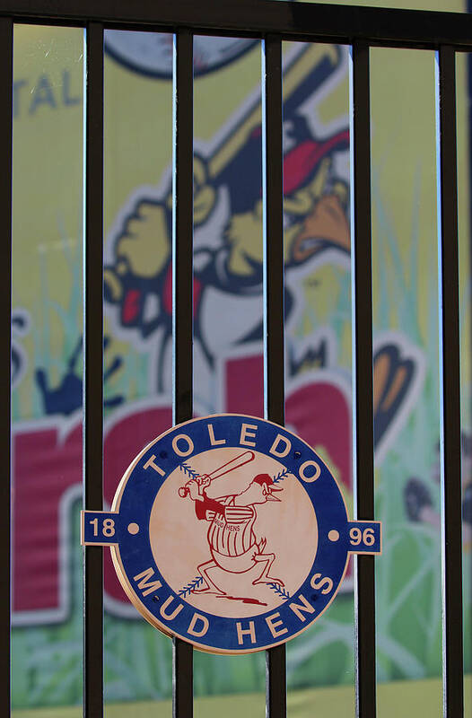 Toledo Mud Hens Art Print featuring the photograph Mud Hens Gate Sign 5663 by Jack Schultz