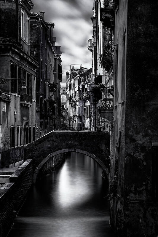 Venice Art Print featuring the photograph Narrow Venice Canal by Andrew Soundarajan