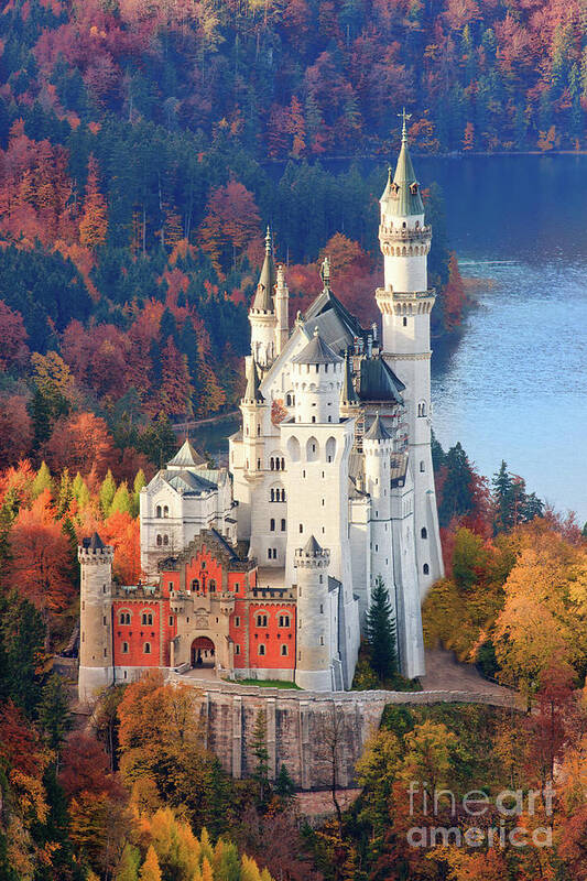 Germany Art Print featuring the photograph Neuschwanstein - Germany by Henk Meijer Photography