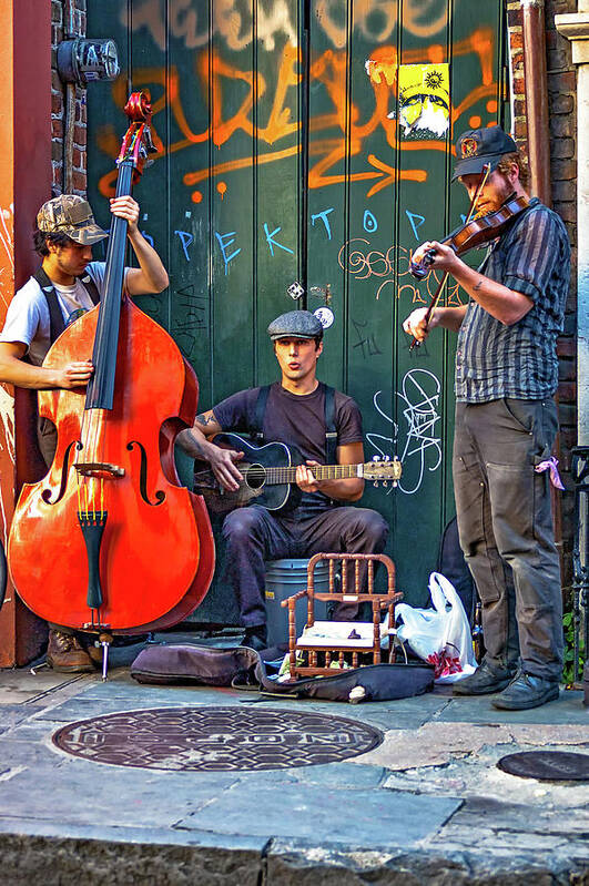 French Quarter Art Print featuring the photograph New Orleans Street Musicians by Steve Harrington