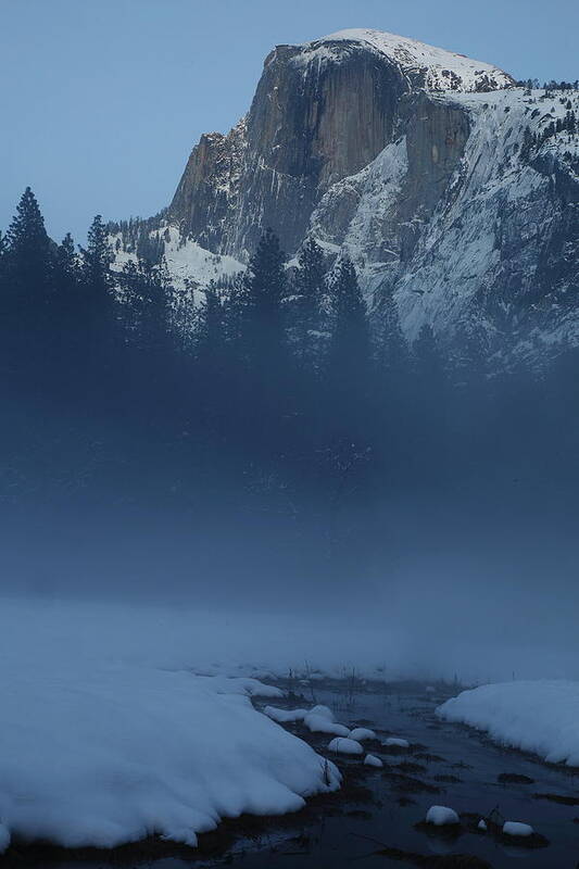 Half Art Print featuring the photograph Night falls upon Half Dome at Yosemite National Park by Jetson Nguyen