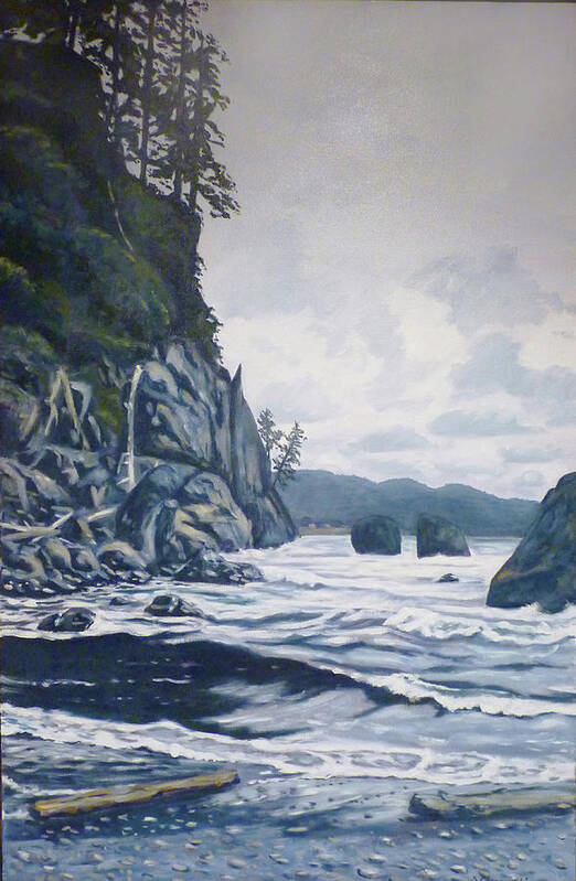 Landscape Art Print featuring the painting Northwest Coast by Stan Chraminski