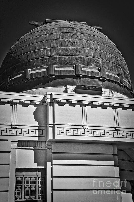 Griffith-park Art Print featuring the photograph Observatory In Art Deco by Kirt Tisdale