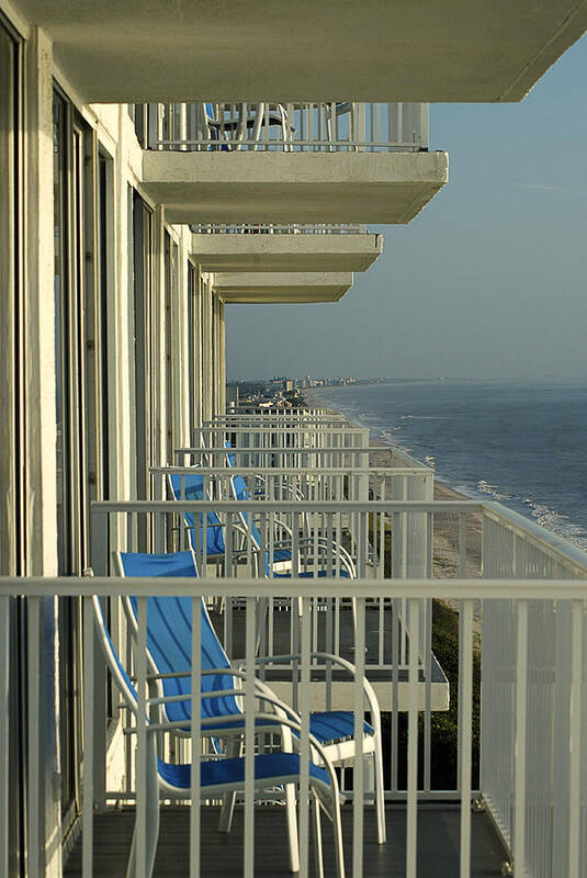 Water Art Print featuring the photograph Ocean View Balconies - Melbourne FL by Frank Mari