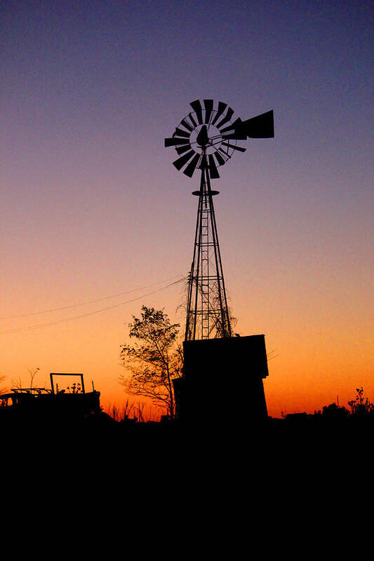 Nature Art Print featuring the photograph Old Windmill by Brook Burling