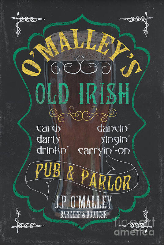 Beer Art Print featuring the painting O'Malley's Old Irish Pub by Debbie DeWitt