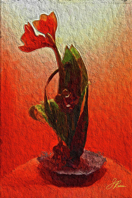 Orange Art Print featuring the painting Orange Flowers by Joan Reese