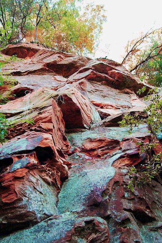 Sandstone Art Print featuring the photograph Outcrop at Wildcat Den by Jame Hayes
