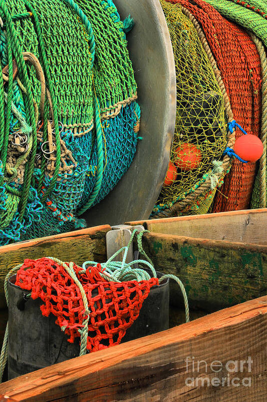 Fishing Nets Art Print featuring the photograph Pacific Fishing Nets by Adam Jewell