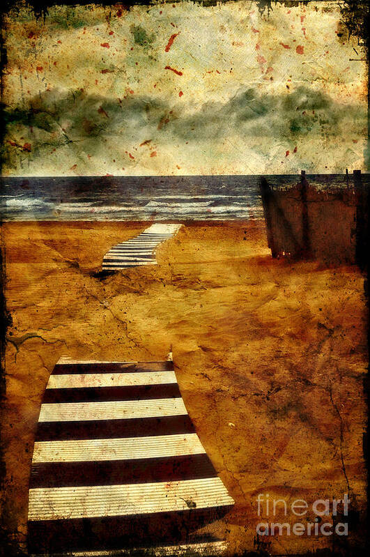 Path Art Print featuring the photograph Pathway to the sea II by Silvia Ganora