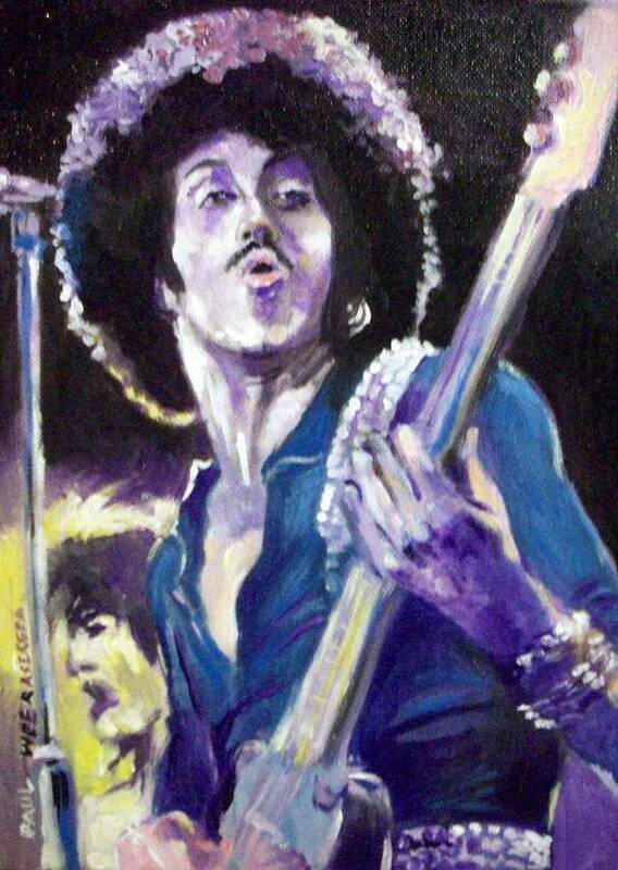 Phill Lynott Art Print featuring the painting Philo by Paul Weerasekera