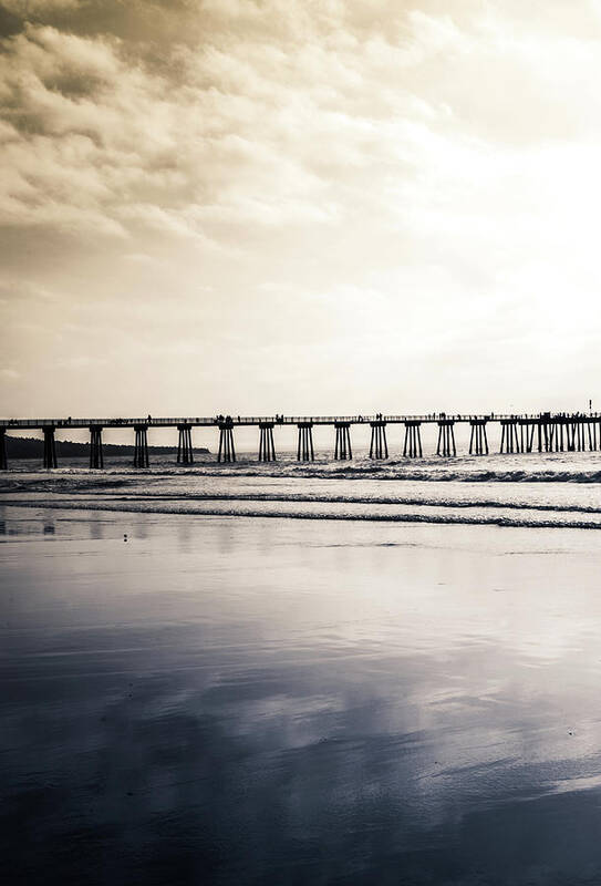 Pier Art Print featuring the photograph Pier on DuoTone by Michael Hope