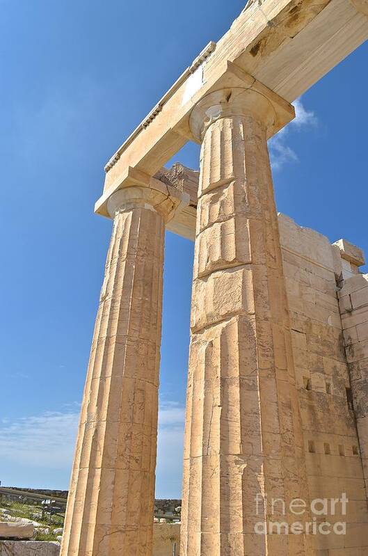 Stone Art Print featuring the photograph Pillars of the Parthenon by Eric Reger