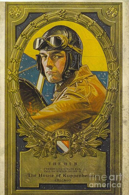 Joseph Christian Leyendecker Art Print featuring the painting Pilot by MotionAge Designs