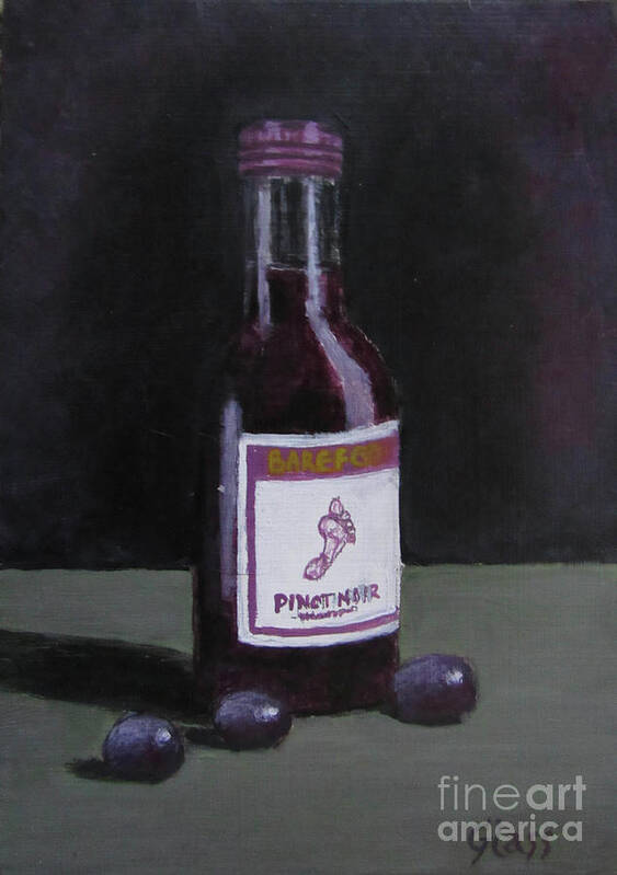 Wine Art Print featuring the painting Pinot Noir by Tina Glass