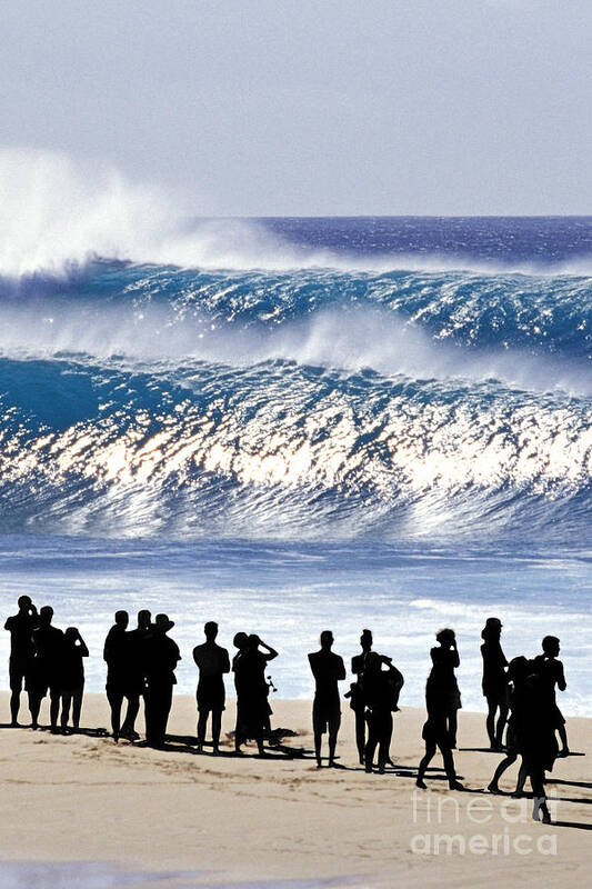 Big Waves Art Print featuring the photograph Pipeline Shadow Land - 2 of 3 by Sean Davey