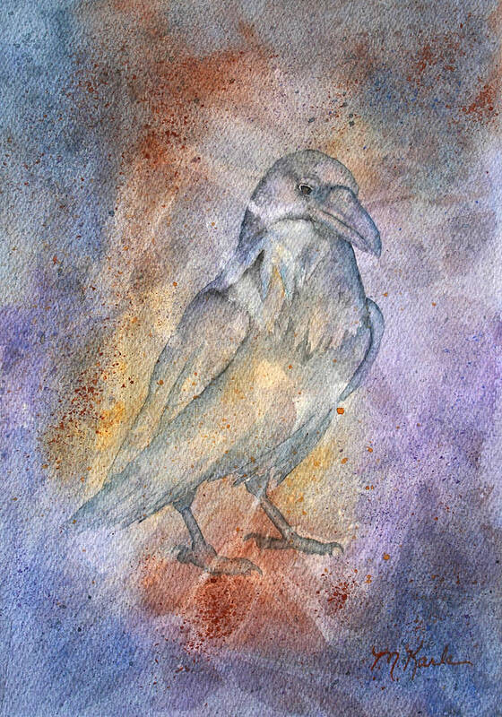 Cave Painting Art Print featuring the painting Pleistocene Raven 1 by Marsha Karle