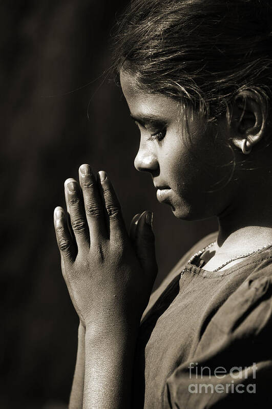 Namaste Art Print featuring the photograph Prayers of a Child by Tim Gainey