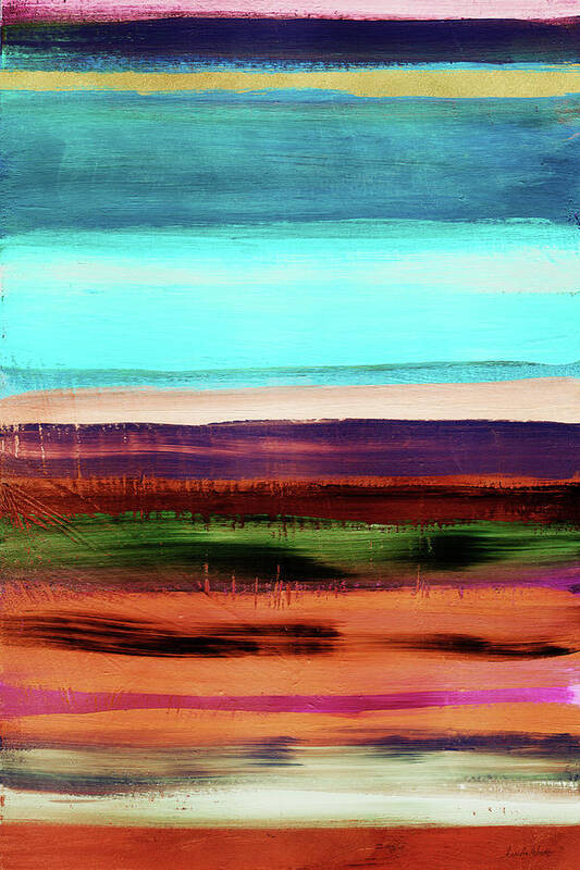Abstract Art Print featuring the mixed media Pueblo 2- Art by Linda Woods by Linda Woods