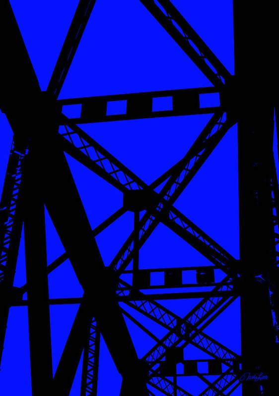  Art Print featuring the photograph Railroad Bridge Beams by Nathan Little