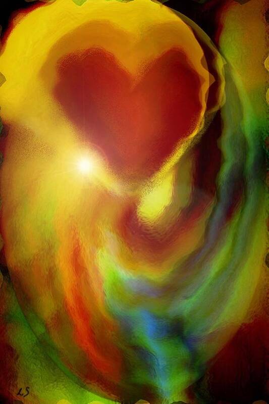 Rainbow Of Love Art Print featuring the digital art Rainbow of Love by Linda Sannuti