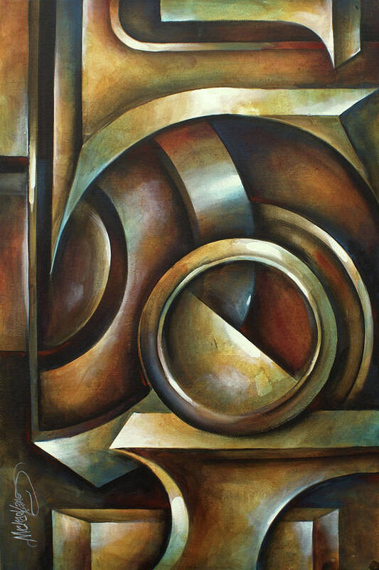 Shapes Art Print featuring the painting Random Containment by Michael Lang