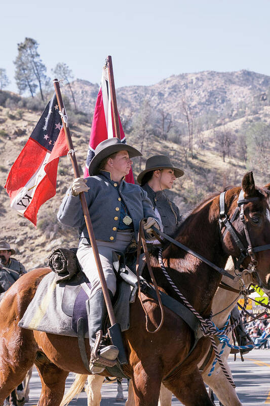 American Civil War Art Print featuring the photograph Rebal Flag 2 by John Swartz