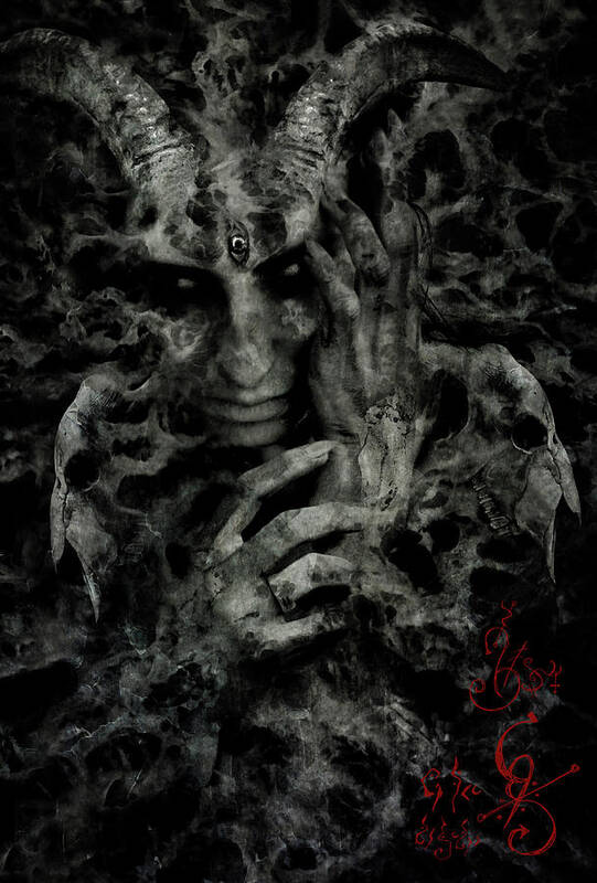 Demon Art Print featuring the digital art Rebirth by Cambion Art
